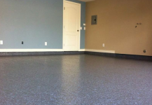 Photograph of an epoxy floor system that reflects the light in an attractive manner